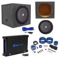 Kicker 43CWR154 COMPR15 15" 1600W Subwoofer+Sealed Box+Mono Amplifier+Amp Kit