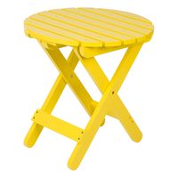 Shine Company 4108LY Adirondack Round Folding Table, Lemon Yellow