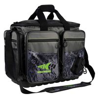 KastKing Fishing Tackle Bags, Large Saltwater Resistant Fishing Bags, Waterproof Fishing Gear Bag, Large-Lunker, (Without Trays, 19.7x13x10.6 Inches), Blackout