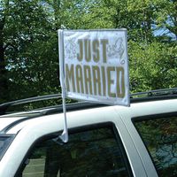Just Married Car Flag | Wedding and Engagement Party