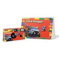 Lego Blocks - I'm a Trooper - Camera and Photo Album Set. Be Brave. Be Strong. (PK108)