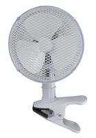 Optimus F-0702 7-Inch 2-Speed Personal Adjustable Clip-On Fan, White