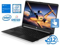 HP 15 Laptop, 15.6" HD Touch Display, Intel Core i7-8565U Upto 4.6GHz, 16GB RAM, 512GB NVMe SSD, HDMI, Card Reader, Wi-Fi, Bluetooth, Windows 10 Pro