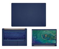 decalrus - Protective Decal for Acer Swift 5 SF514-52T-82WQ (14" Screen) Laptop Blue Carbon Fiber Skin case Cover wrap CFswift5_SF514-52TBlue