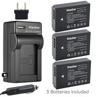 Kastar Battery (3-Pack) and Charger Kit for Canon LP-E12 Work with Canon EOS M, EOS Rebel SL1, EOS 100D Cameras