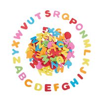 Juvale Foam Letter Stickers - 1300-Piece Self-Adhesive Foam Letters, 0.87 x 1-Inch Foam Alphabet, for Kids DIY Craft, Multicolored