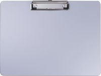 Officemate Aluminum Coated Plastic Clipboard, Landscape Size, 11" x 8.5", Low Profile Clip, Silver (83028)