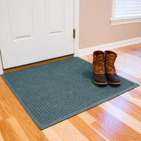 Hudson Exchange 4300 Waterhog Fashion Floor Mat, 35" x 35", 3/8" Thick, Bluestone