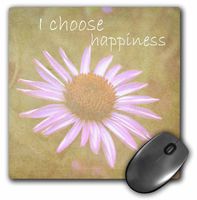 3dRose LLC 8 X 8 X 0.25 Inches Vintage Choose Happiness Inspiration Mouse Pad (mp_28054_1)