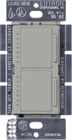 Lutron Maestro Dual Dimmer Switch for Incandescent and Halogen Bulbs, 300-Watt, Single-Pole, MA-L3L3-GR, Gray