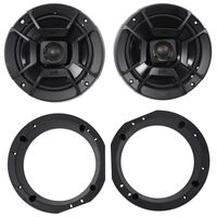 1998-2013 Harley Davidson Touring 6.5" 300w Polk Audio Speakers w/Adapter Plates