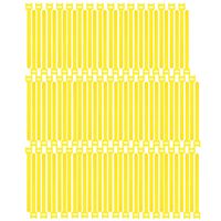 Pasow 100pcs Reusable Fastening Cable Ties Adjustable Wire Management (8 Inch, Yellow)