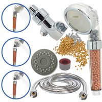 Ionic Shower Head 3 Function with Shower Hose and Refill