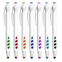 Stylus Pens - 2 in 1 Touch Screen & Writing Pen, Sensitive Stylus Tip - For Your iPad, iPhone, Kindle, Nook, Samsung Galaxy & More - Assorted Colors, 7 Pack