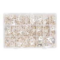 SwitchMe 1010 Pcs Wire Crimp Connectors Non-Insulated Tin-Plated Copper Wiring Ring Fork Terminals Assortment Kit