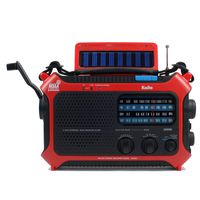 Kaito KA550 5-Way Powered AM/FM Shortwave NOAA Weather Emergency Radio with PEAS (Public Emergency Alert System) (Red)