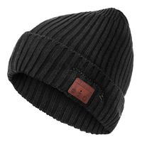 Levin Upgraded Bluetooth 5.0 Beanie Hat with Headphones - Wireless Smart Beanie Headset Musical Knit Headphone with Built-in Mic for Skiing,Skateboarding & Jogging,Gift for Men/Women/Boys/Girls, black