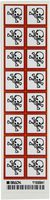 Brady 118846 Vinyl GHS Severe Toxic Picto Labels , Black/Red On White,  1" Height x 1" Width,  Pictogram "Severe Toxic" (16 Labels, 1 Card per Package)