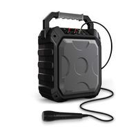 ZIZO Rokr Z1 Portable 15W Bluetooth Speaker 15W Output with Built in Rechargeable Battery USB Port AUX Mic Jack FM LED Display Gray