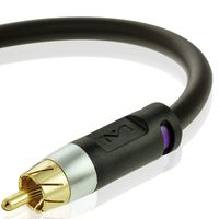 Mediabridge ULTRA Series Subwoofer Cable (15 Feet) - Dual Shielded with Gold Plated RCA to RCA Connectors - Black (Renewed)