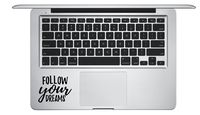 Laptop MAC - Follow Your Dreams KEYPAD - Matte Black Skins Stickers