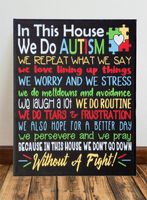 Autism Awareness Painted Canvas Sign