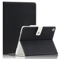 SAVEICON Apple iPad Mini 3 / 2 and 1 Case - Black Canvas Hybrid iPad Mini Folio Case Smart Cover Stand with Card Slots & Auto Wake/ Sleep Feature for Apple iPad Mini Retina Display & iPad Mini 3 (Released 2014)