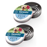 Seresto Flea and Tick Collar for Dogs, 8-Month Tick and Flea Control for Dogs Over 18 lbs. 2-Pack