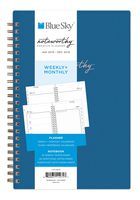 Blue Sky Noteworthy 2019 Weekly & Monthly Planner and Notebook, Flexible Cover, Twin-Wire Binding, 5" x 8", Indigo