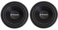 QPower QPF15 15" 2200 Watt Deluxe Series DVC Car Audio Subwoofers Subs (2 Pack)