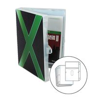 UniKeep Xbox Themed Video Game Case - Stores 10 Discs and Graphic Booklets (Black)