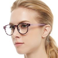 Blue Light Blocking Glasses For Women Round Eyeglasses Fashion Design Reader Spring Hinge
