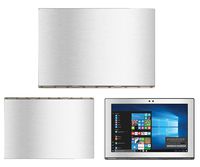 Decalrus - Protective Decal for Lenovo Yoga Book (10.1" Screen) Tablet Silver Texture Brushed Aluminum Skin Skins Decal for case Cover wrap BAyogabook10Silver