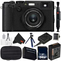 Fujifilm X100F 24.3 MP APS-C Digital Camera Bundle with Carrying Case + 64GB Memory Card - International Version