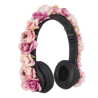 Rosé Rockers Fashion Headphones for Women: Bluetooth, Wireless, Foldable, Lightweight, Noise Cancelling Headphones (Rose)