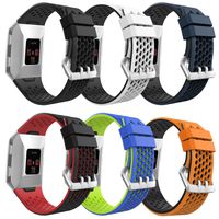 MoKo Fitbit Ionic Watch Band, [6 Pack] Colorful Soft Silicone Perforated Adjustable Strap for Fitbit Ionic Smart Watch, Large Size 5.12"-9.05" (130mm-230mm), 6PCS (Multi-Colors)