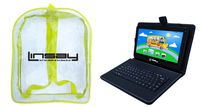 LINSAY NEW F10XHDCKBAG Quad Core With Black Leather Keyboard And Kids Bag Pack 1Gb Ram Ddr3 8Gb