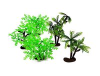 Arcady 6PC Mini Toy Palms & Jungle Wide Bushy Trees
