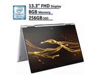 2018 HP Spectre 13 x360 2-IN-1 Laptop - 13.3in Gorilla Glass TouchScreen Full-HD (1920x1080), 8th Gen Intel Quad-Core i7-8550U, 256GB PCIe NVMe SSD, 8GB RAM, IR Cam, Windows 10 (Renewed)