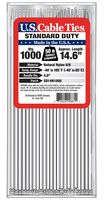 US Cable Ties SD14N1000 14-Inch Standard Duty Cable Ties, Natural, 1000-Pack