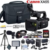 Canon XA55 Professional UHD 4K Camcorder Advanced Bundle