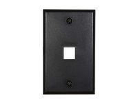 Networx 1 Port Keystone Faceplate - Single Gang - Black