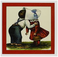 3dRose Vintage Young Love - Greeting Cards, 6 x 6 inches, set of 6 (gc_8090_1)