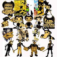 GTOTd Stickers for Boris and Bendy Vinyl Waterproof Stickers Skateboard Guitar Travel Case Sticker Door Laptop Luggage Car Bike Bicycle Helmet Stickers