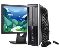 HP Elite Desktop Computer Package - Windows 10 Professional, Intel Quad Core i5 3.2GHz, 8GB RAM, 500GB HDD, 22" LCD Monitor, Keyboard, Mouse, WiFi, Microsoft Authorized Refurbished PC (Renewed)