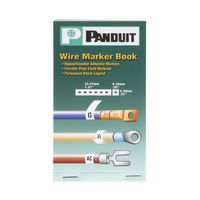 Panduit PCMB-2 Pre-Printed Wire Marker Book, Vinyl Cloth, .22 by 1.38-Inch L, A-Z, 0-15, +, -, / Legends Only