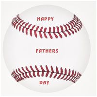 3dRose Huge baseball With Happy Fathers Day On It - Greeting Cards, 6 x 6 inches, set of 12 (gc_109484_2)