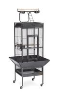 Prevue Pet Products Wrought Iron Select Bird Cage Black Hammertone 3151BLK, 18'' x 18'' x 57''
