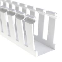 Panduit G1X2WH6 Type G Wide Slot Wiring Duct, PVC, White