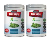 antioxidant Supplement Fertility - Aloe Vera Powder Organic - Dietary Supplement - Aloe Vera Dried - 2 Cans 16 OZ (130 Servings)